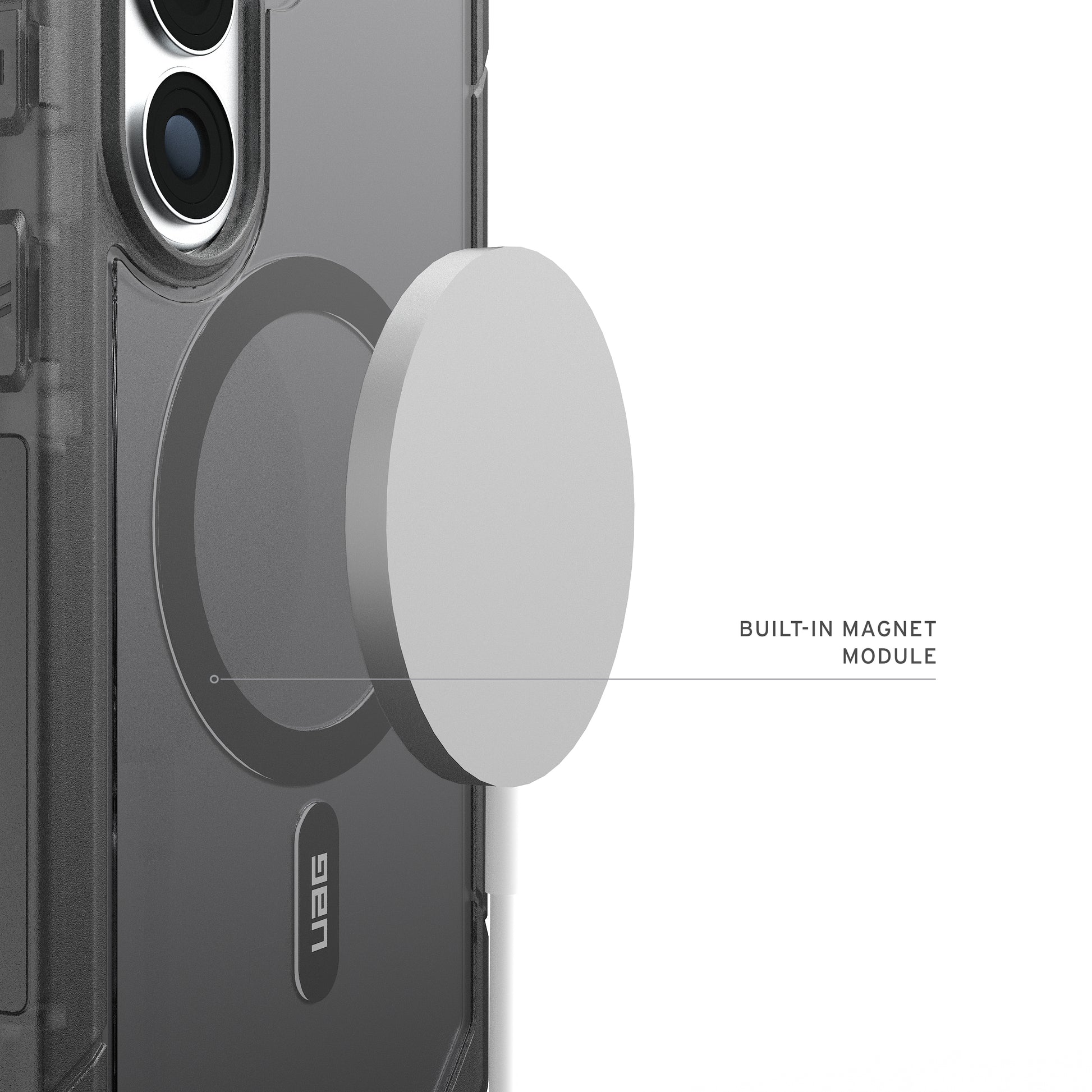 Urban Armor Gear UAG Trooper – Rückcover – für Samsung Galaxy S26 – MagSafe, mit Ständer, PC, Transparent