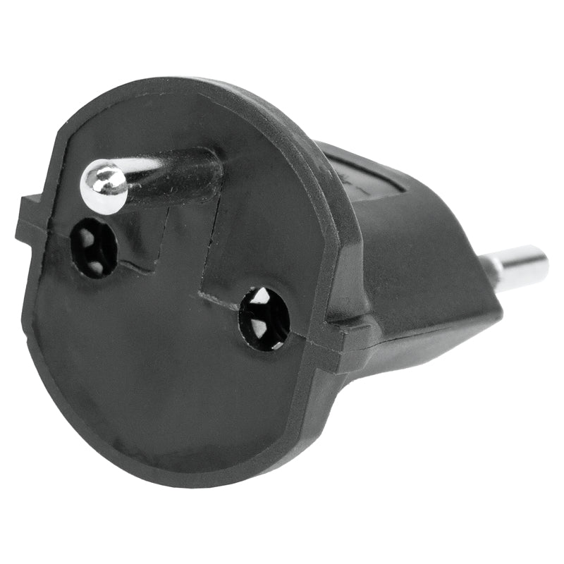Steffen Adapterkabel, Schuko zu T12, 3-polig 10 A 250 V – schwarz