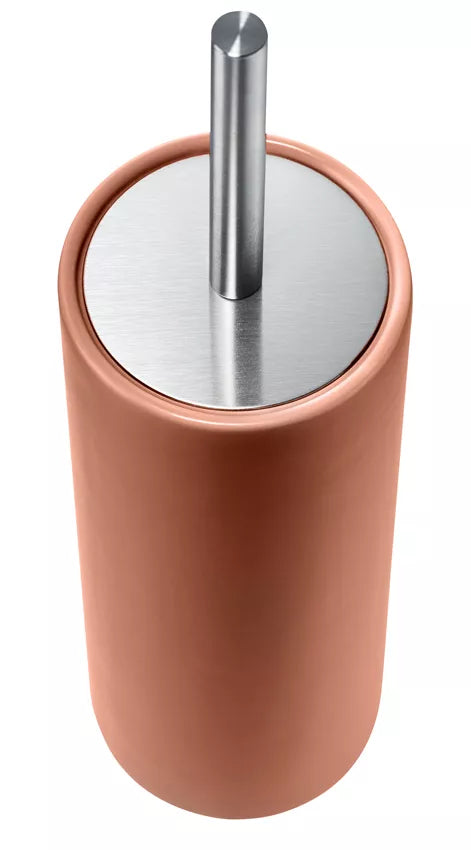 Diaqua WC-Bürstenset – Keramik, braun, bodenstehend, mit Deckel, H 39 cm, Ø 10,5 cm