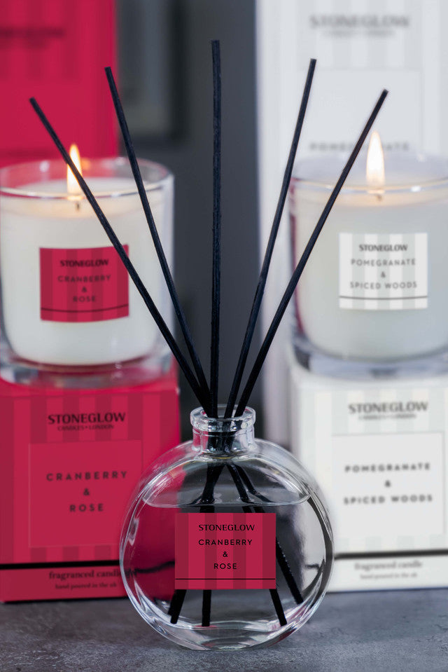 Stoneglow Duftstäbchen Cranberry & Rose, Rot – 120 ml