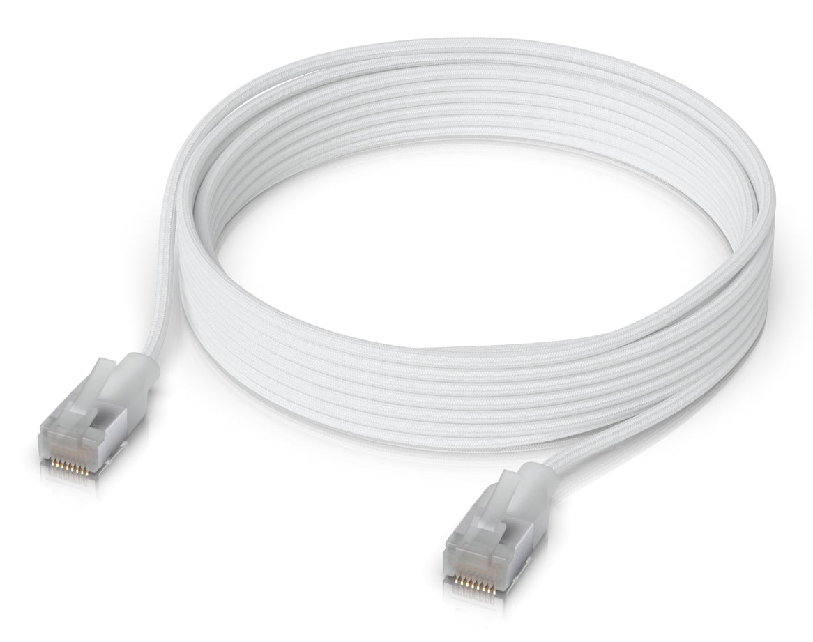 Ubiquiti Patchkabel – Cat6a, geschirmt, 5 m, transparent/weiss, RJ-45