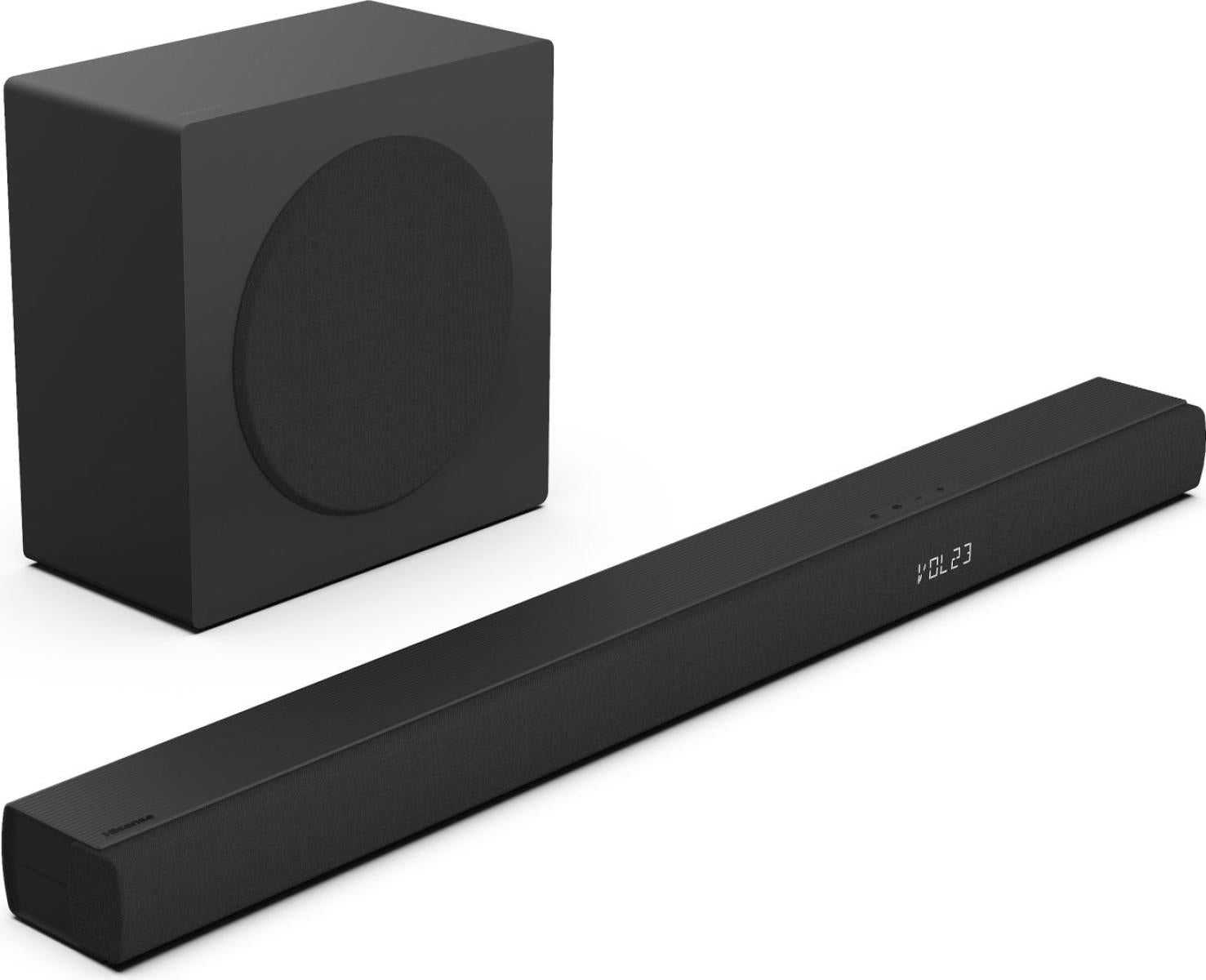 Hisense HS3100 – Soundbar – 3.1, DTS Virtual:X/Dolby Digital, mit kabellosem Subwoofer & Rears, 480 W – Schwarz