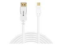 Sandberg DP–MiniDP DisplayPort-Kabel – 2 m, DisplayPort 1.4, 8K 60 Hz