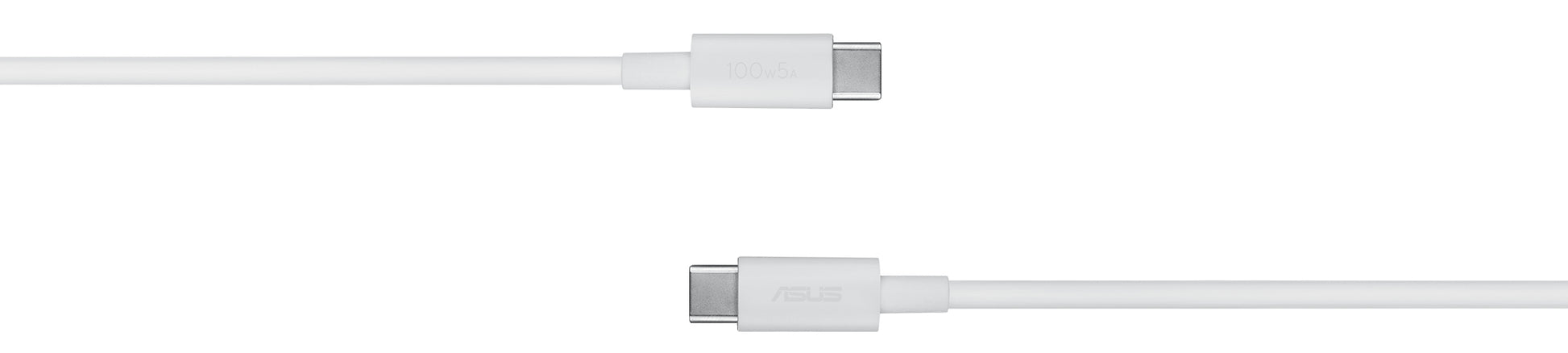 ASUS USB-C auf USB-C Kabel – USB 2.0 (480 Mbit/s) – 1,5 m – PD 100 W – TPE/ABS-Mantel – Weiss