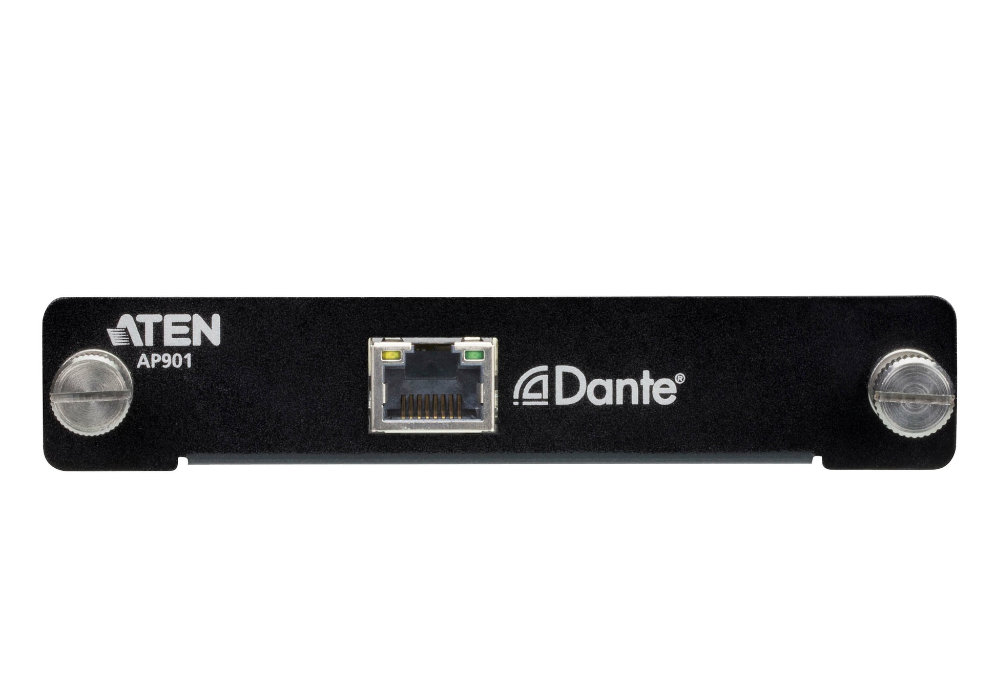 ATEN AP901 – Dante-Karte – für ATEN AP – 2 Kanäle, 24-Bit, 44,1/48 kHz – Gigabit RJ-45 – Schwarz
