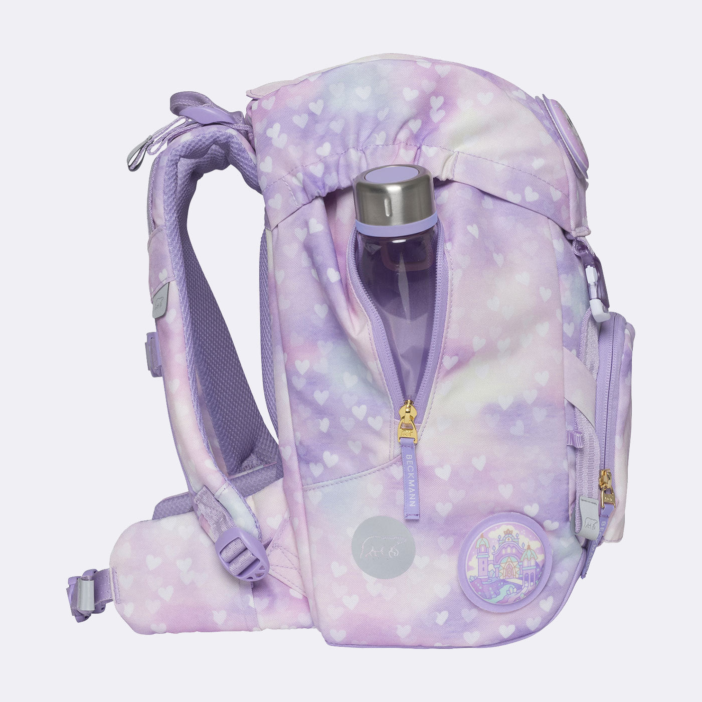 Beckmann Classic – Schulrucksack-Set 6-teilig, Unicorn Princess, 22 l, 24×37×25 cm