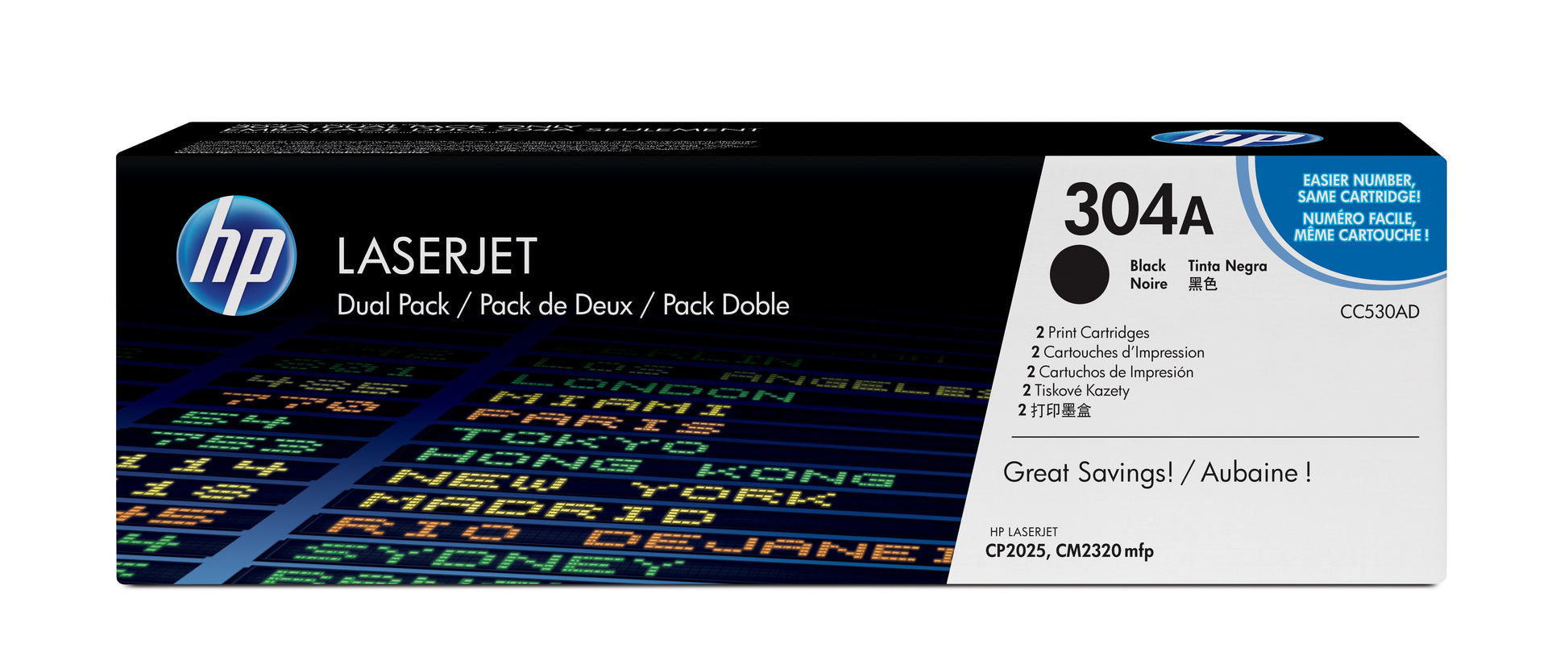 HP Toner-Multipack 304A – Schwarz, 3500 Seiten