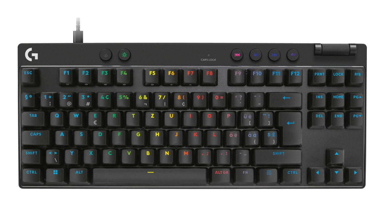 Logitech G PRO X TKL RAPID – Gaming-Tastatur TKL – Mechanisch – USB-A – QWERTZ (CH) – RGB – Schwarz