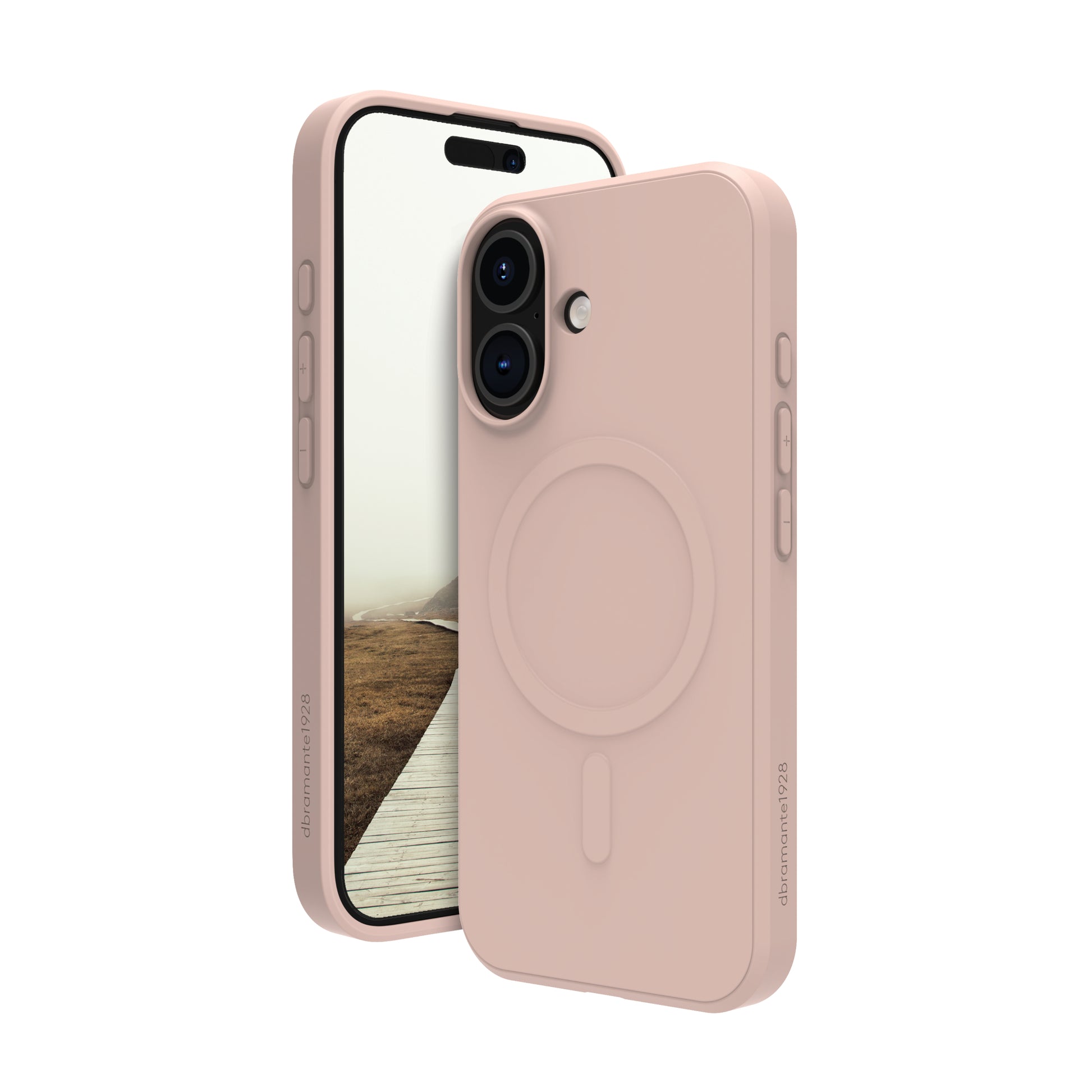 dbramante1928 Greenland Pro MS Backcover – für Apple iPhone 16, Recycling-Kunststoff, Pink Sand