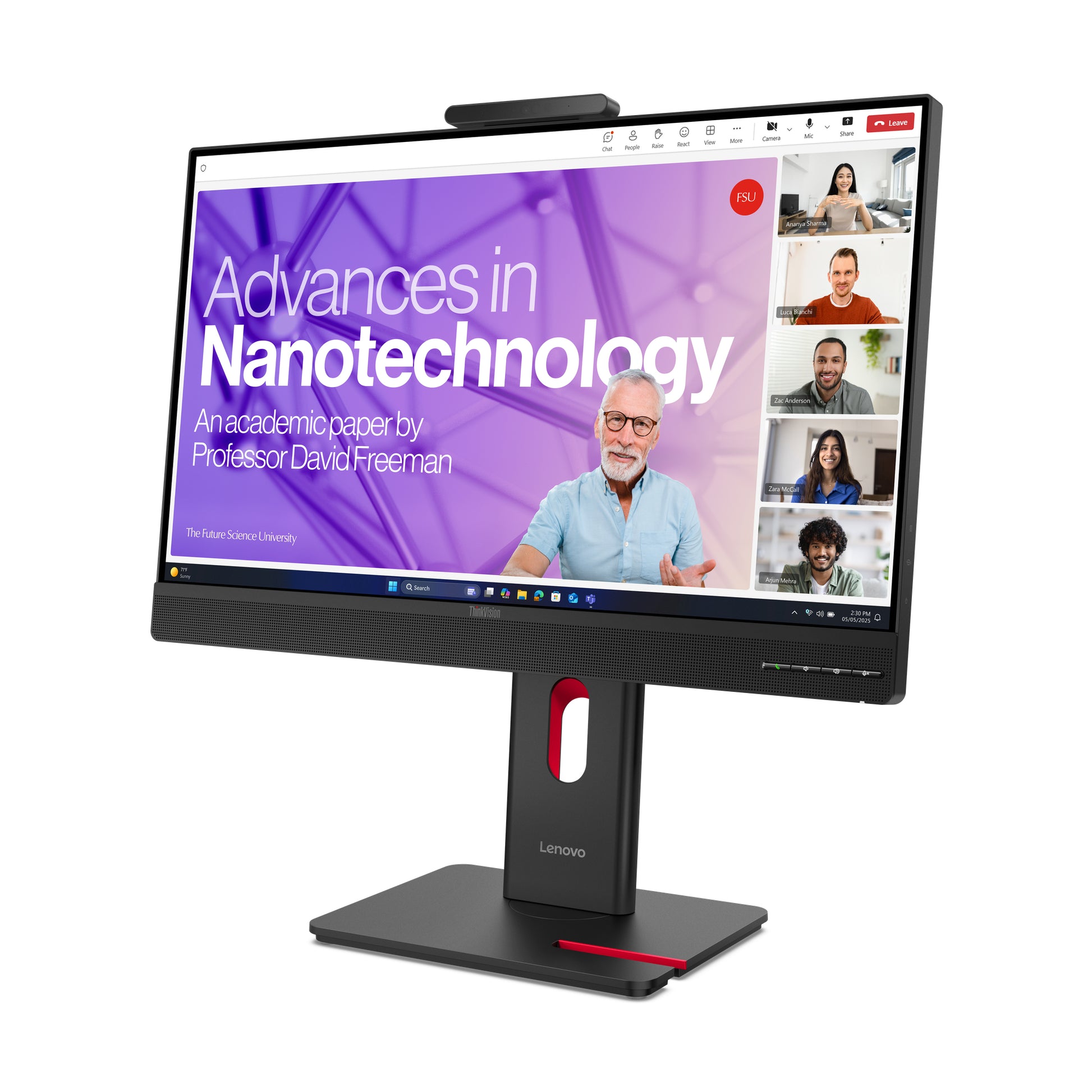 Lenovo ThinkVision T27Qd-4V – Monitor, 27" 2560 × 1440 (WQHD), LCD, Schwarz