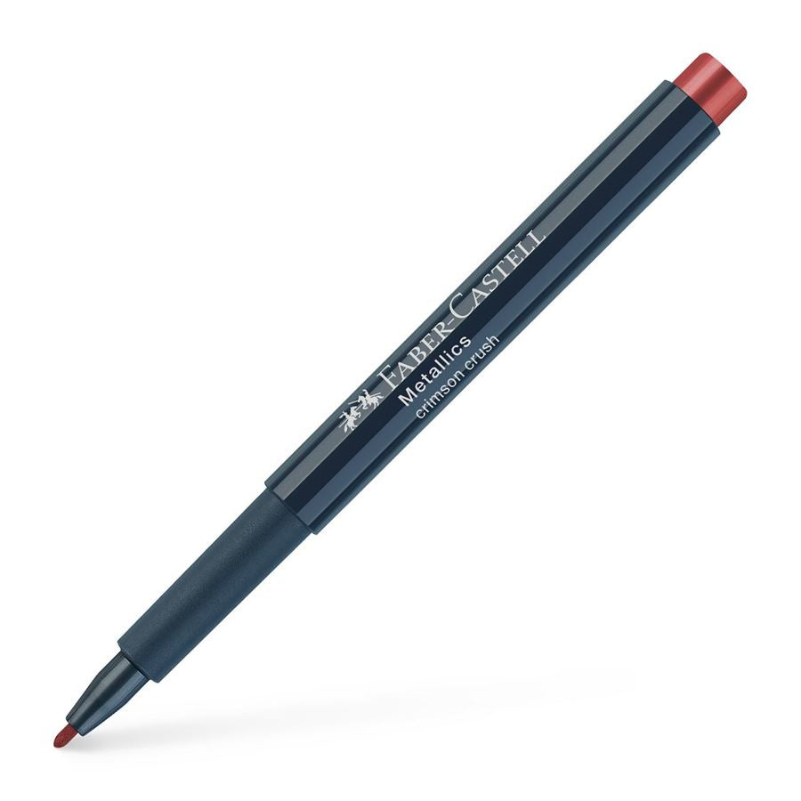 Faber-Castell Non-Permanent Marker Metallic – Rundspitze 1,5 mm – Crimson Crush – trocken abwischbar