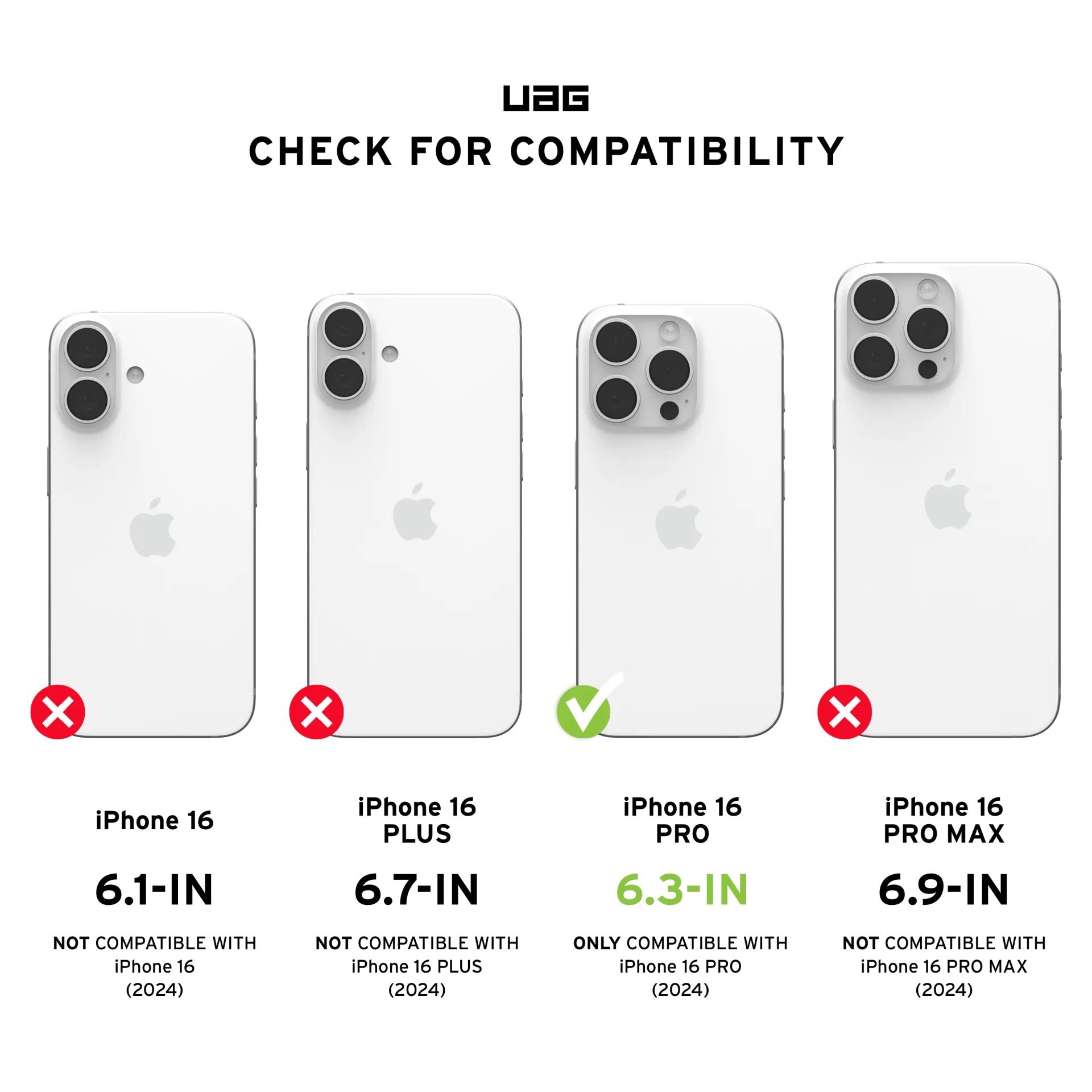 Urban Armor Gear Backcover Plyo – für Apple iPhone 16 Pro – schwarz/bronze – TPU – MagSafe-kompatibel