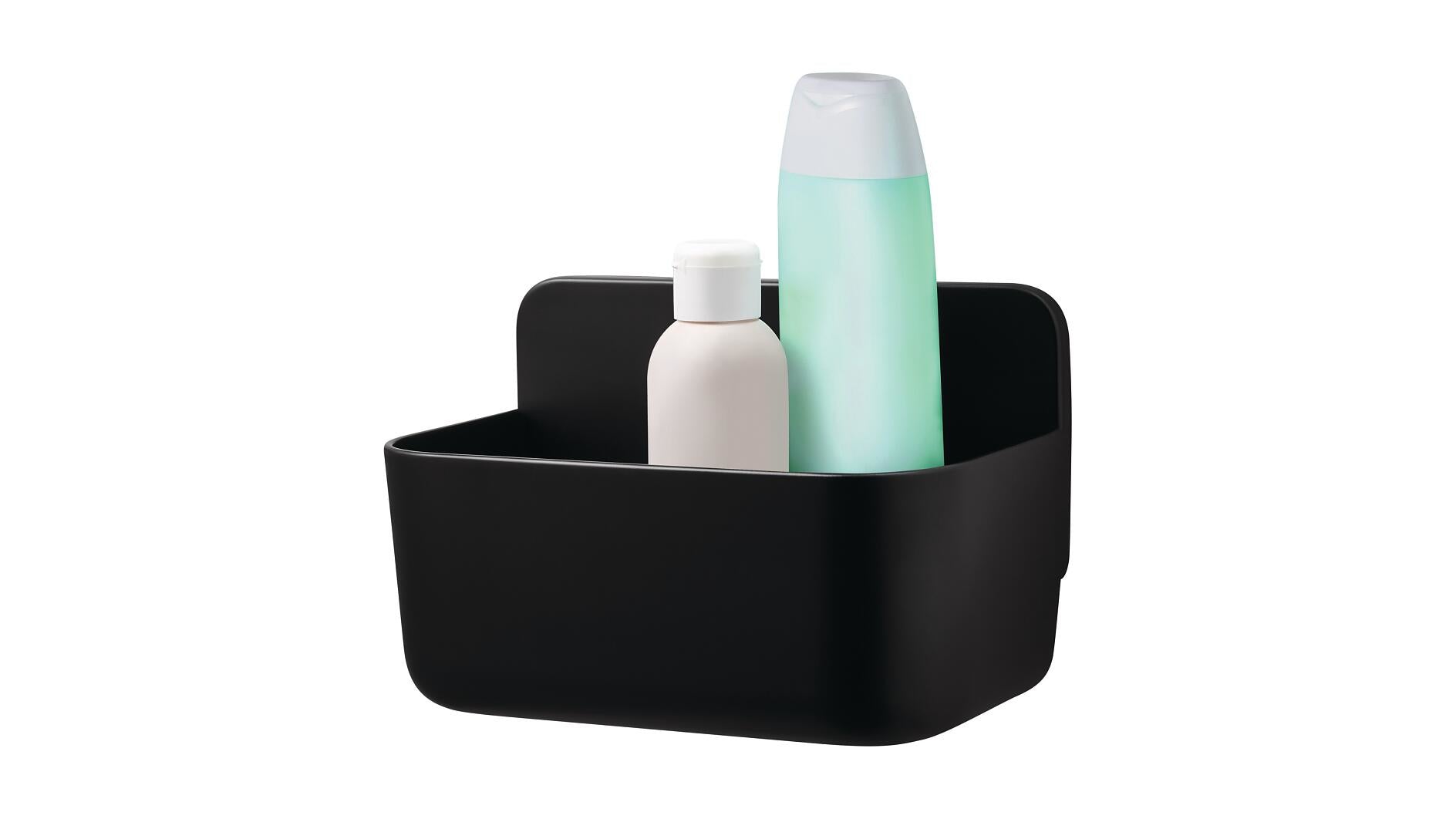 TESA Seifenhalter LAVAA – ABS, Wandmontiert, 20×11×13 cm, Schwarz
