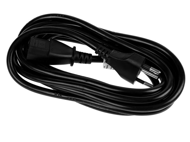 Furber. Netzkabel – T12–IEC C13, 3 m, 230 V/10 A, schwarz