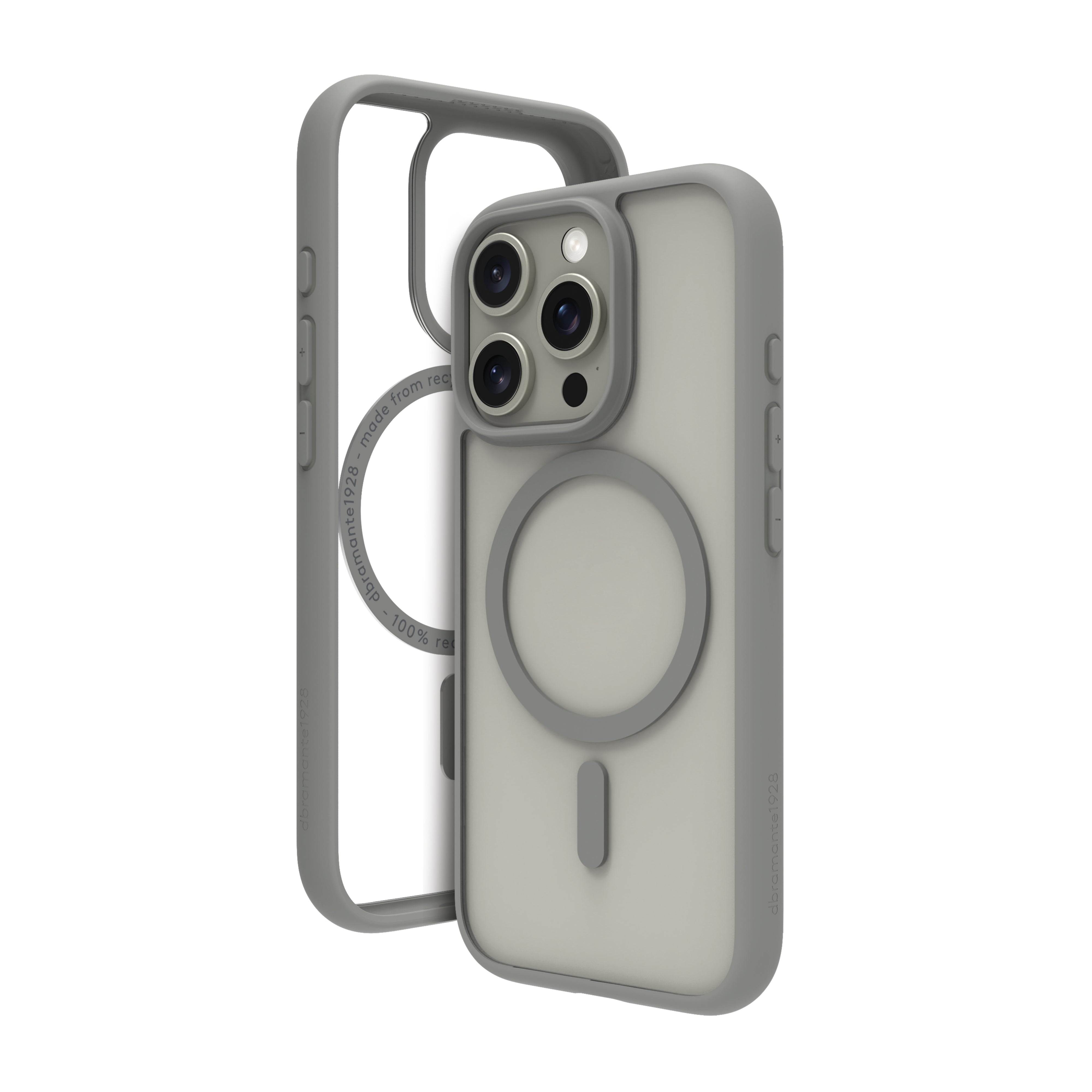 dbramante1928 Grenen Backcover – für Apple iPhone 16 Pro Max, MagSafe, Kunststoff, Titan, bis 2 m sturzsicher