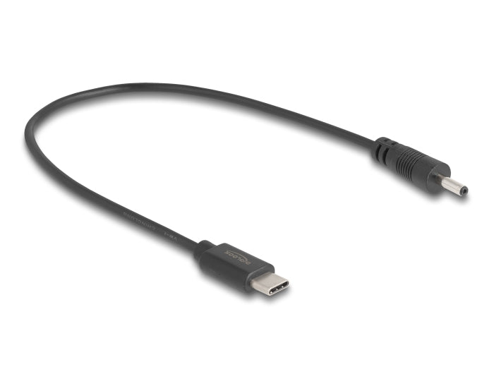 DeLOCK USB-C-zu-DC 3,0×1,1 mm Stromkabel – 0,27 m, 5 V, Schwarz