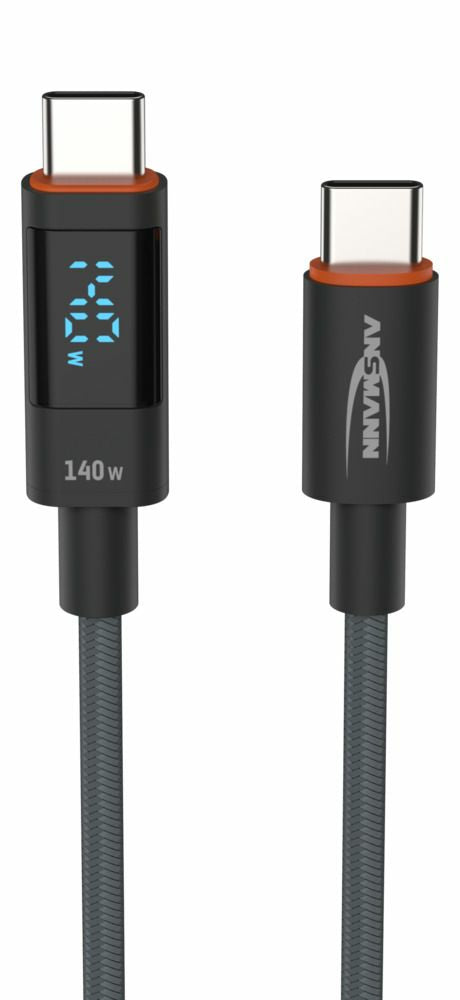 Ansmann USB-Kabel, USB-C zu USB-C, 1,2 m, Lade-/Datenkabel