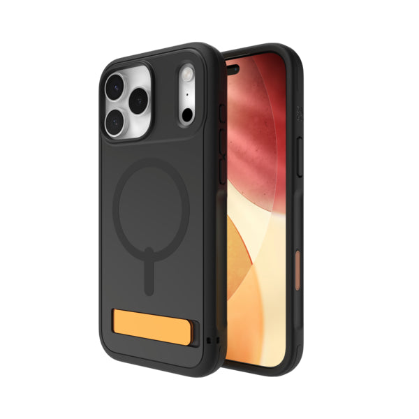 ZAGG Sedona Snap Backcover – für Apple iPhone 17 Pro Max, mit Ständer, Graphen, Schwarz, bis 4 m Sturzsicher