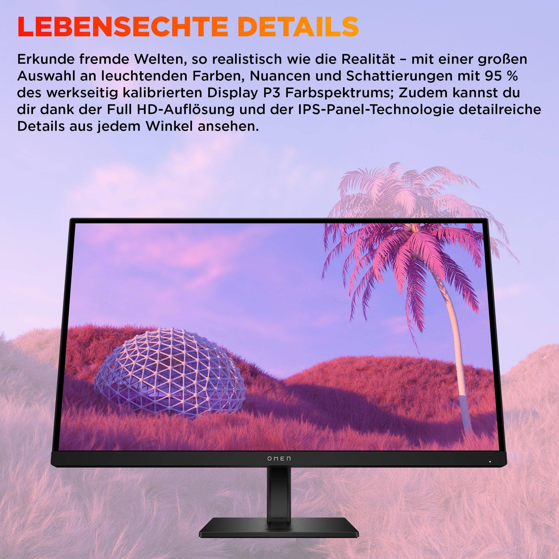 HP OMEN 27 – Monitor, 27" 2560 × 1440 (WQHD), LCD, 180 Hz, Schwarz