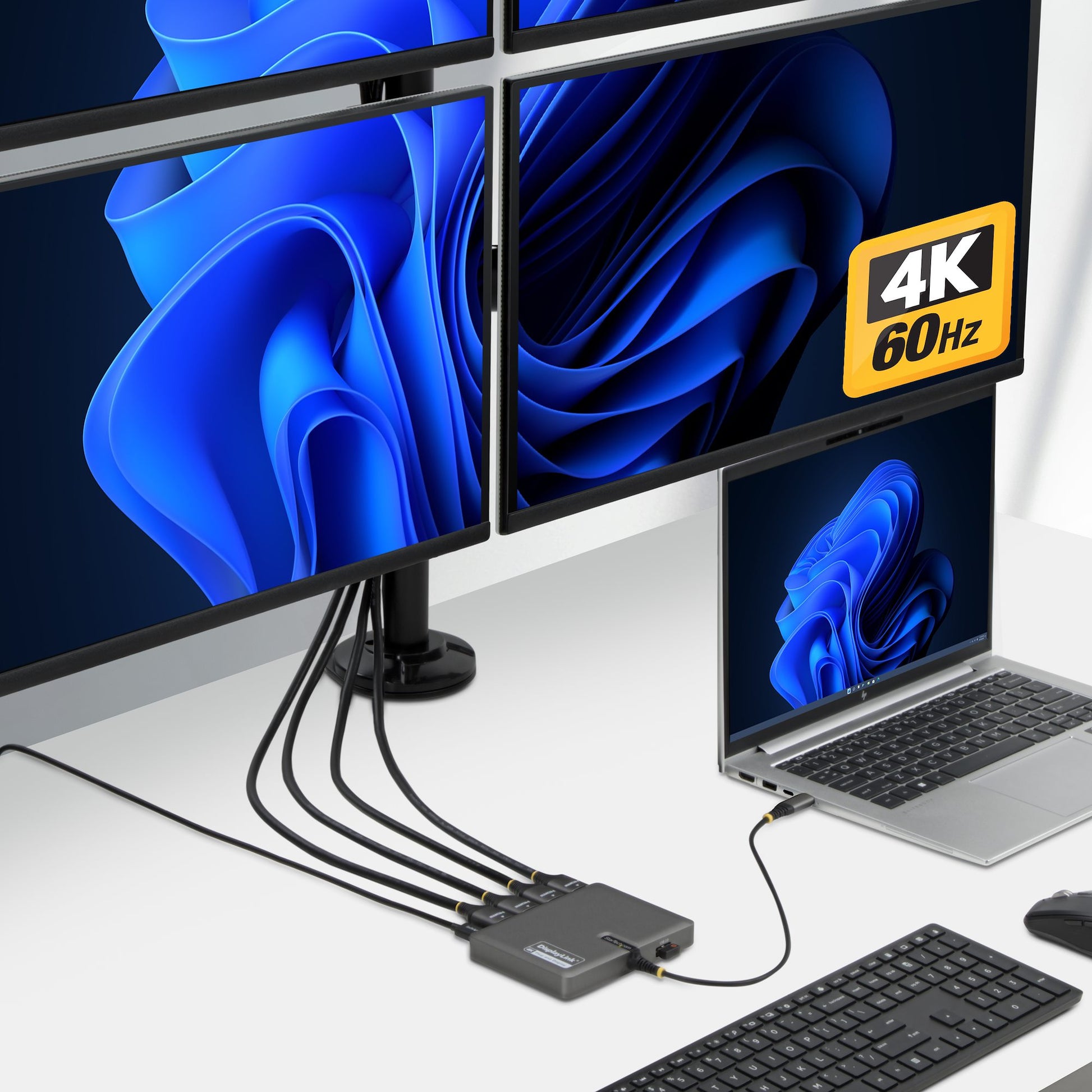 StarTech.com QUAD-USB-HDMI-ADAPT USB-C zu 4× HDMI Adapter – 4K (3840 × 2160) @ 60 Hz, USB 3.2 Gen 1