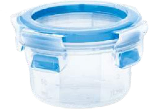 EMSA Vorratsdose 150 ml, Ø 9,2 × 5,9 cm, Polypropylen (PP)/Thermoplastisches Elastomer (TPE), transparent