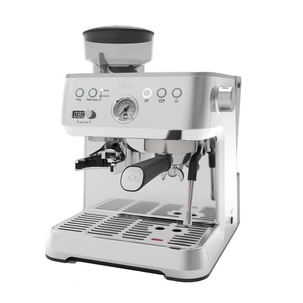 Solis Perfetta 1019 Kaffeevollautomat – 2,6 l, 16 bar, Milchaufschäumer, Silber
