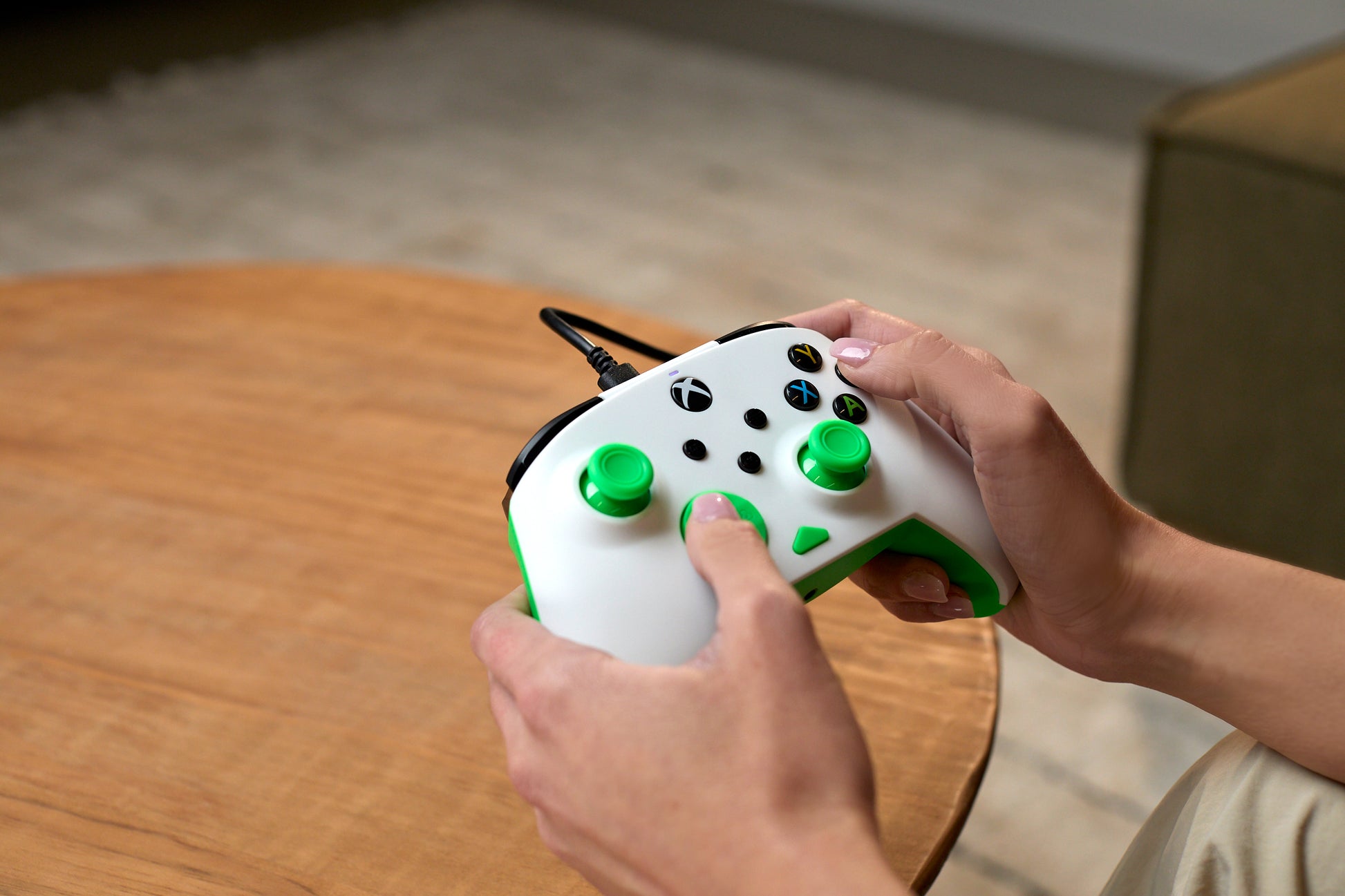 Turtle Beach Rematch Core – Gamepad – USB-C (kabelgebunden) – Impuls-Trigger – für Xbox & PC – Grün, Weiss