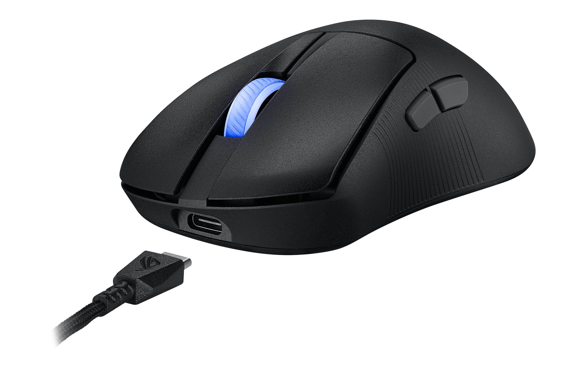 ASUS ROG Keris II Ace Gaming-Maus – kabellos, USB-A, 42'000 dpi, 8'000 Hz, 4 Tasten, für Rechtshänder, schwarz