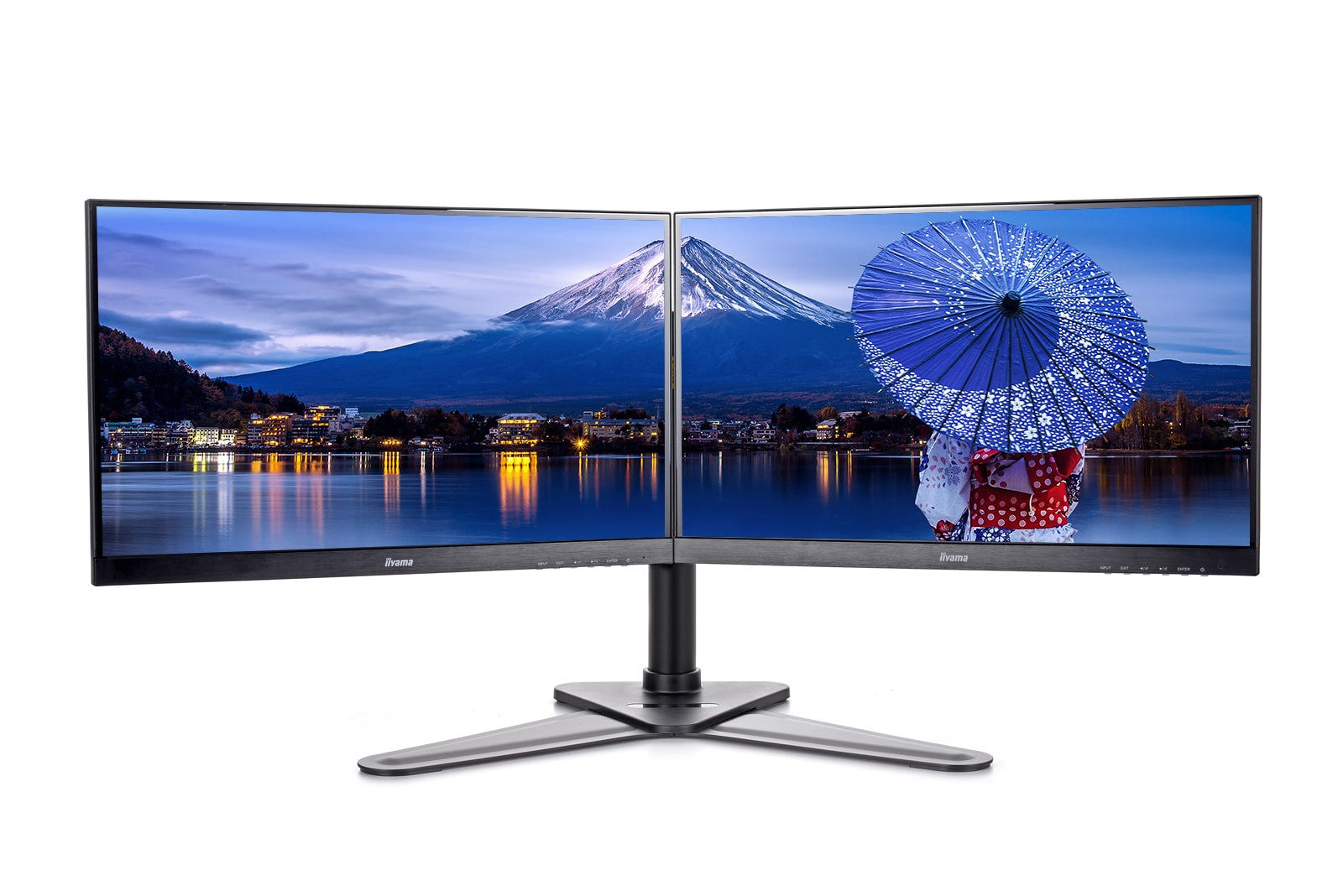 iiyama Monitorarm, Dual, Standfuss, bis 30", VESA 100 × 100 mm, 10 kg