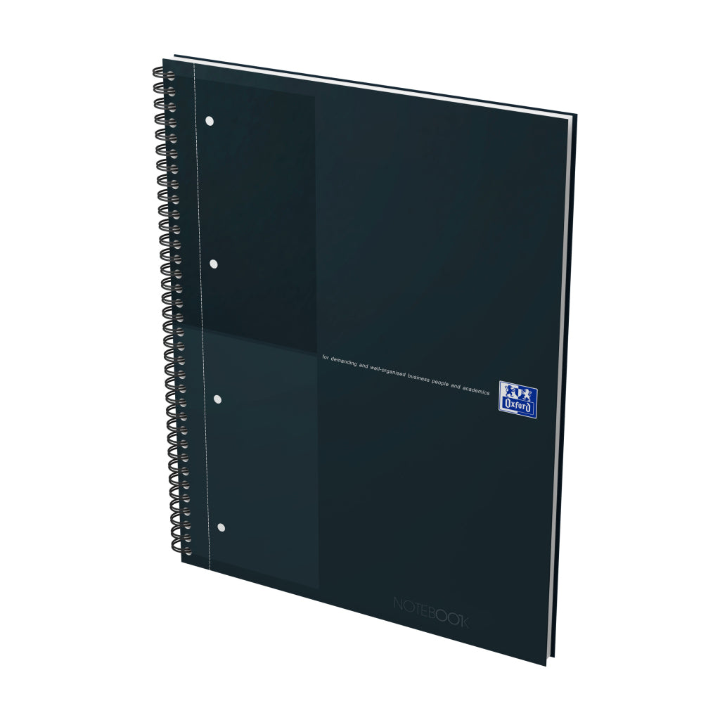 Oxford Collegeblock – A4+ – liniert – 80 Blatt – 80 g/m² – Doppelspirale, mikroperforiert – schwarz