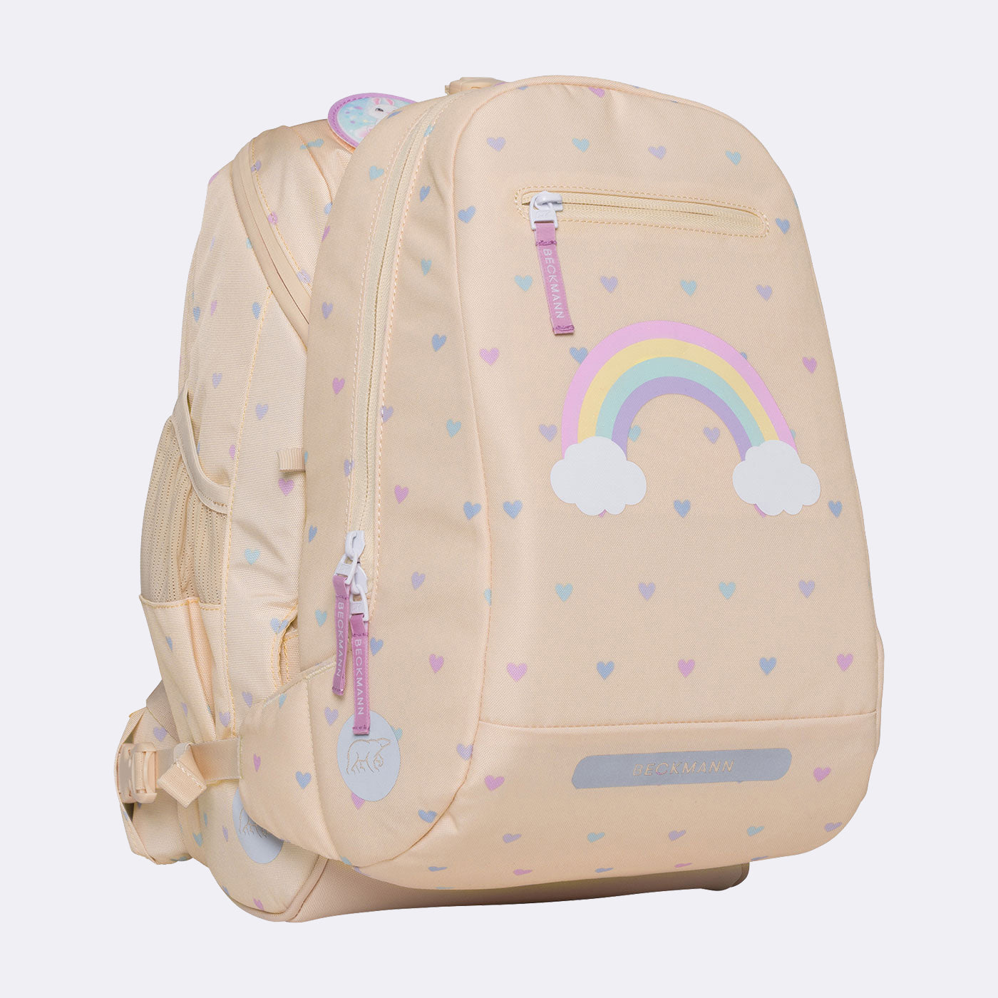 Beckmann Schulrucksack Active Air FLX – 6-teilig, Yellow Heart – 26,0×39,0×22,0 cm – recycelter Bestandteil