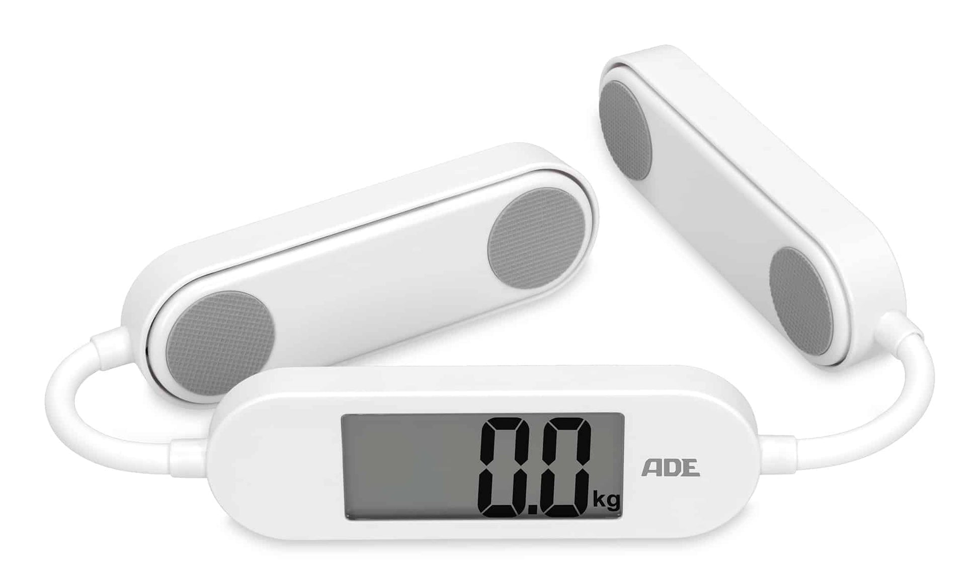 ADE Paketwaage BE2301 – Tragkraft 180 kg, Teilung 100 g, Wiegefläche 24,5 × 30 cm, Weiss