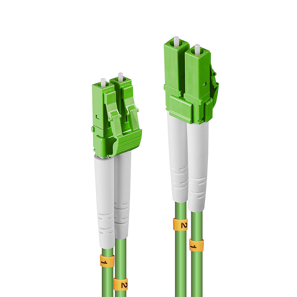 Lindy LWL-Patchkabel – LC–LC, Multi-Mode (OM5, 50/125 µm), 2 m, Grün, LSZH