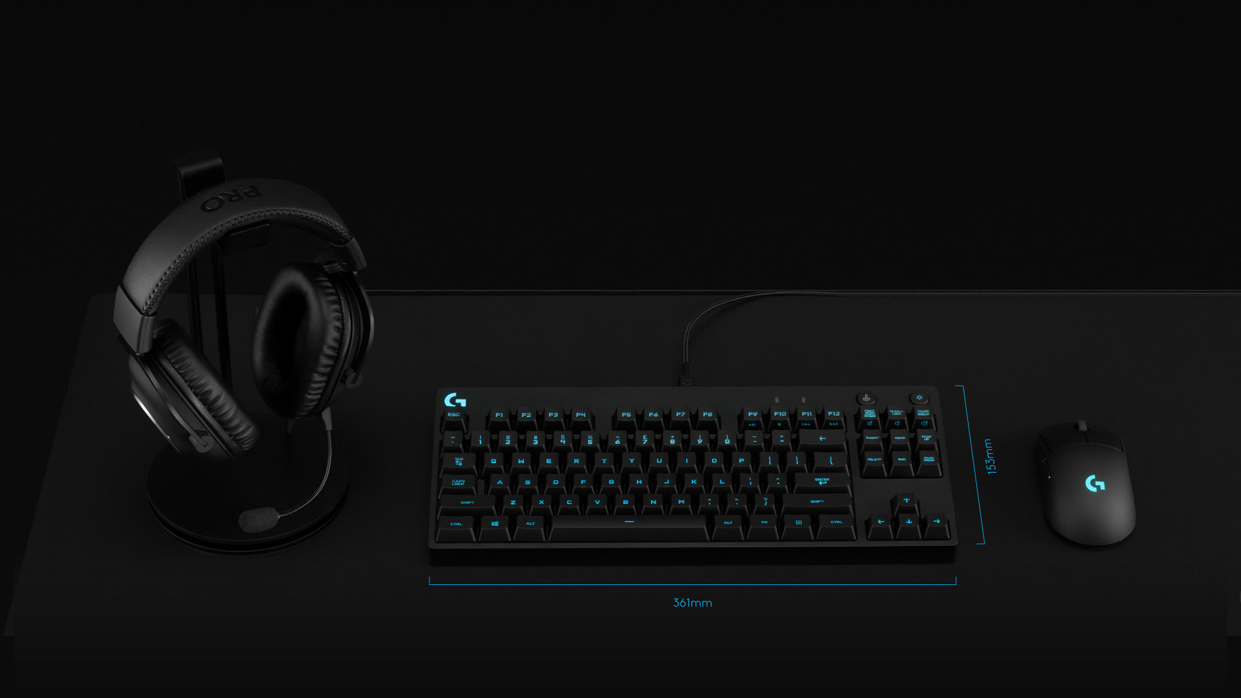 Logitech G Pro Tastatur TKL - Mechanisch, RGB - Kabelgebunden, USB - QWERTY (UK-INT) - Schwarz