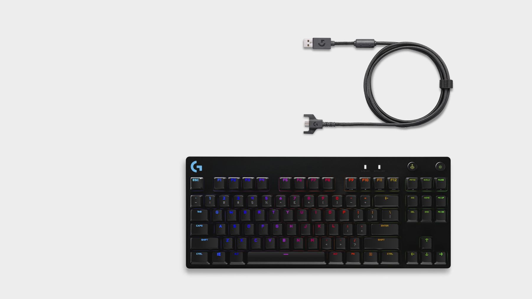 Logitech G Pro Tastatur TKL - Mechanisch, RGB - Kabelgebunden, USB - QWERTY (UK-INT) - Schwarz