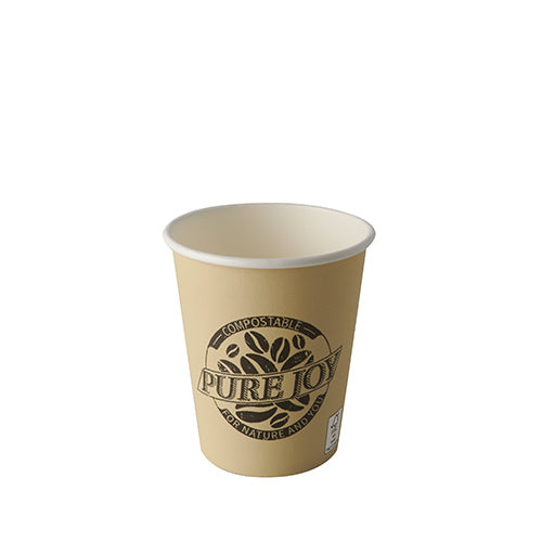 Papstar Trinkbecher Pure, Papier/Karton, für Heissgetränke – 2 dl, Crème – 50 Stk.