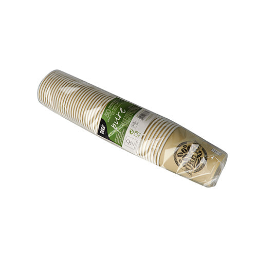 Papstar Trinkbecher Pure, Papier/Karton, für Heissgetränke – 2 dl, Crème – 50 Stk.
