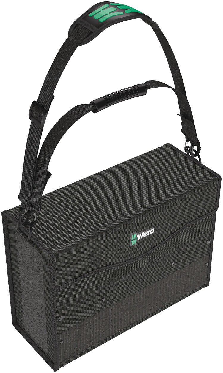 Wera 2go 2 XL Werkzeugkoffer – 2-teilig, mit Handgriff, schlagfest, schwarz, B 350 × H 185 × T 480 mm