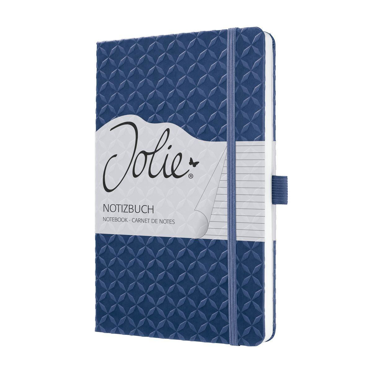 Sigel Notizbuch JOLIE Flair, A5, liniert, Fadenheftung, 174 Seiten, perforiert, 80 g/m² – indigoblau