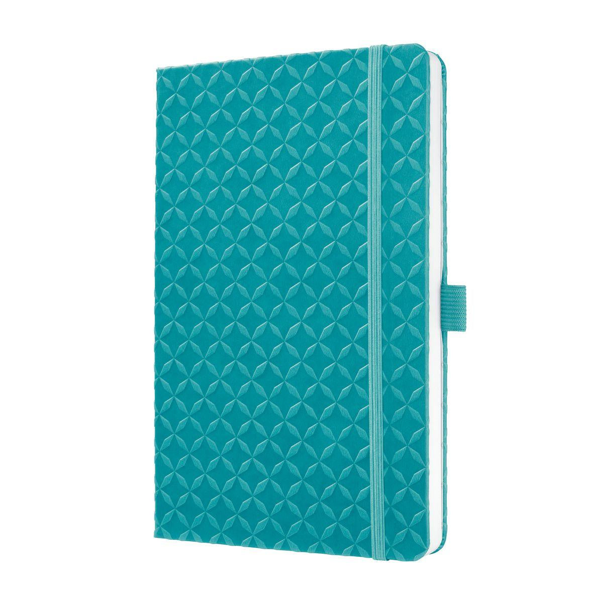 Sigel Notizbuch, A5, liniert, Fadenheftung, Karton, 174 Seiten, perforiert, 80 g/m² – türkis