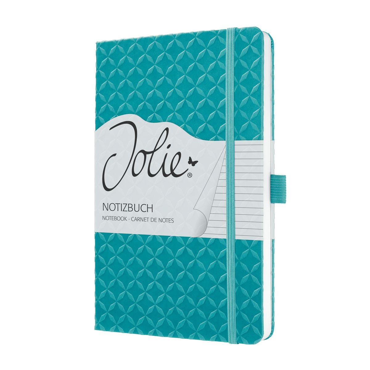 Sigel Notizbuch, A5, liniert, Fadenheftung, Karton, 174 Seiten, perforiert, 80 g/m² – türkis