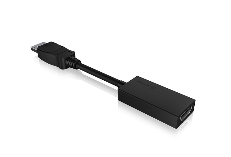 ICY BOX IB-AC508a Adapter DisplayPort zu HDMI – 4K (3840 × 2160) @ 30 Hz, DisplayPort 1.2, Schwarz