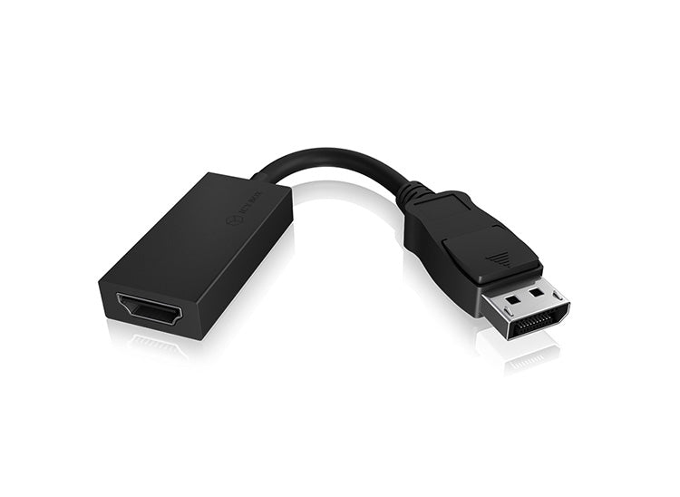 ICY BOX IB-AC508a Adapter DisplayPort zu HDMI – 4K (3840 × 2160) @ 30 Hz, DisplayPort 1.2, Schwarz