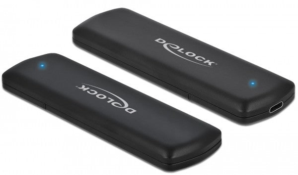 DeLOCK 42615 – M.2 NVMe SSD-Gehäuse, USB 3.2 Gen 2 (10 Gbit/s), USB-C, schwarz, für M.2 Key-B/M (PCIe)