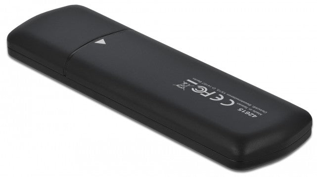 DeLOCK 42615 – M.2 NVMe SSD-Gehäuse, USB 3.2 Gen 2 (10 Gbit/s), USB-C, schwarz, für M.2 Key-B/M (PCIe)