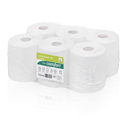 Wepa satino by wepa – Handtuchrolle – 1-lagig, weiss – 200 mm × 300 m – für wepa Centerfeed