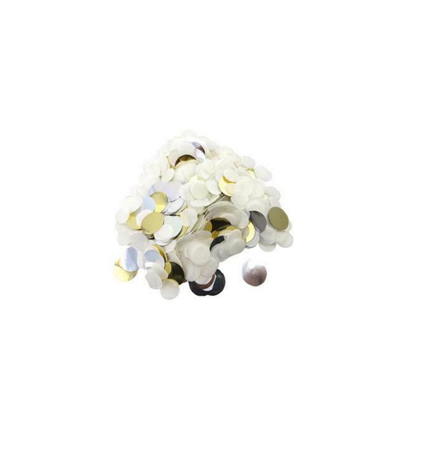 Rico Design Loses Konfetti – Weiss/Silber – 20 g – Folie