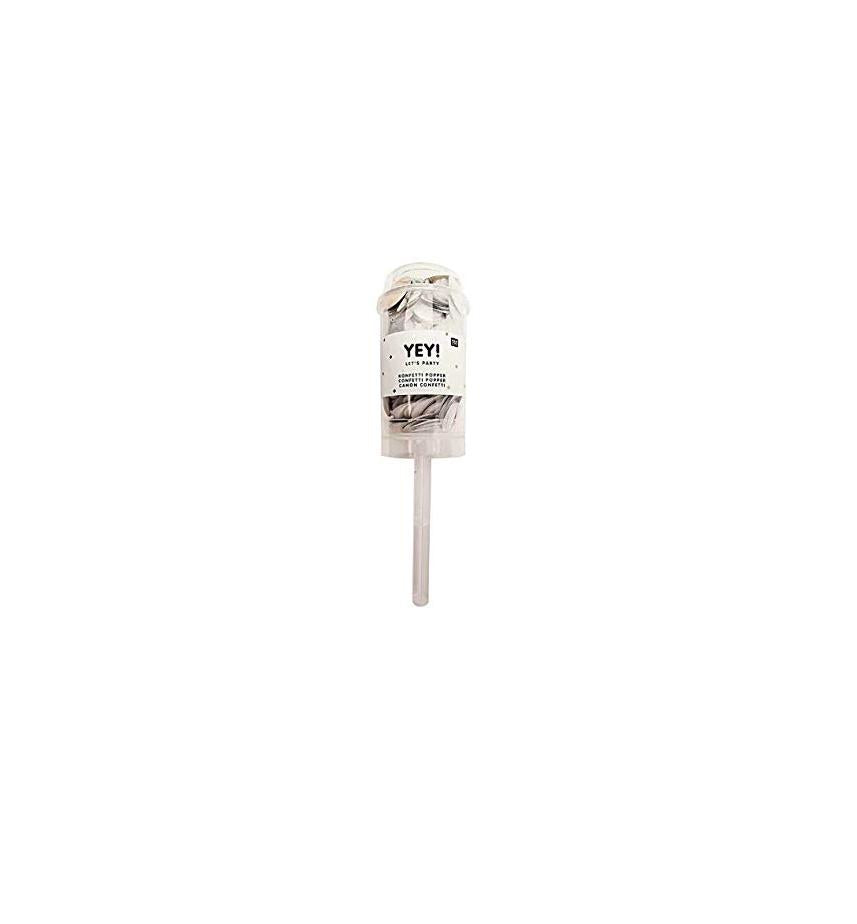 Rico Design Konfetti Popper Herzlichen Glückwunsch – Weiss – 8 g
