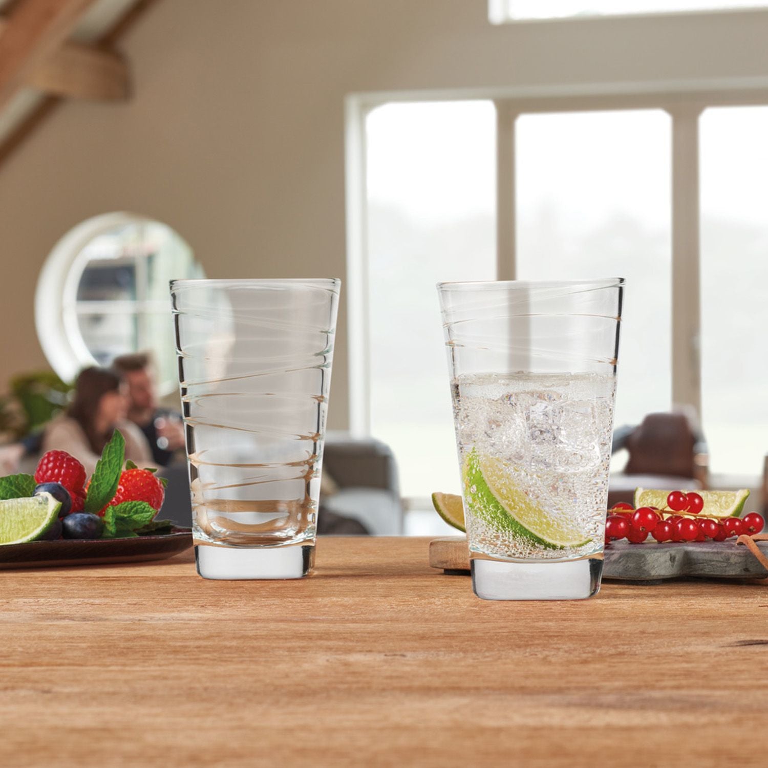 LEONARDO Trinkgläser Vario – 6er Set, 280 ml, Ø 7,5 cm, H 12,5 cm, Glas, Transparent, spülmaschinenfest