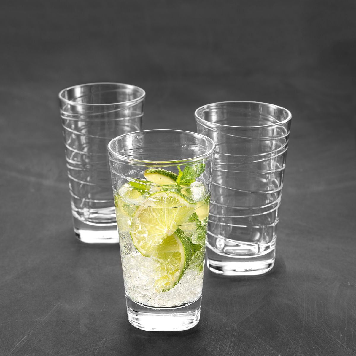 LEONARDO Trinkgläser Vario – 6er Set, 280 ml, Ø 7,5 cm, H 12,5 cm, Glas, Transparent, spülmaschinenfest